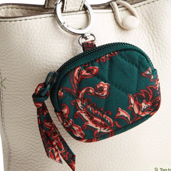 Vera Bradley Victorian Vines Bag Charm for AirPods NWT - Picture 2 of 3